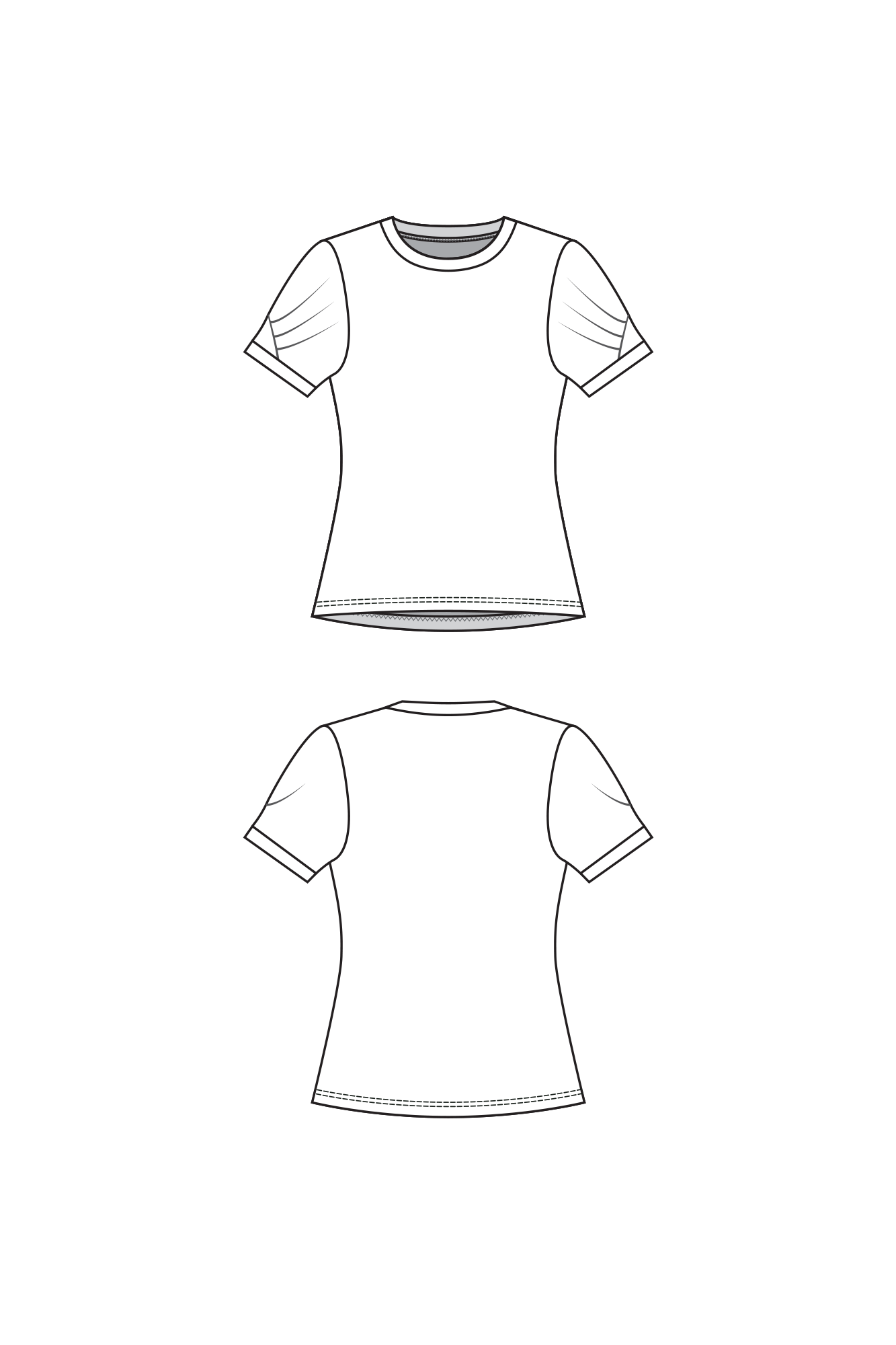 Iris - Pleated tee (PDF pattern) - Forget-me-not Patterns